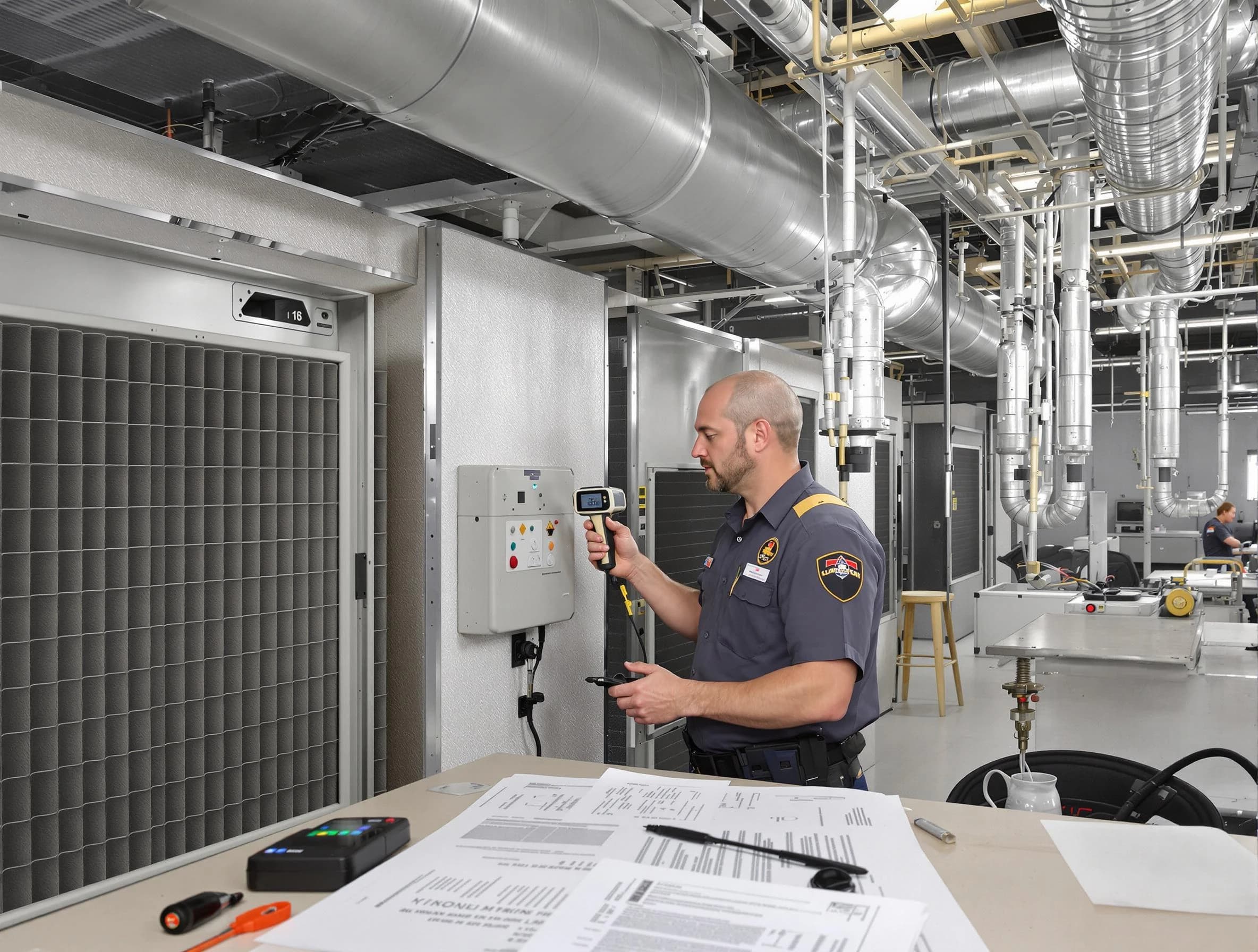 Professional filter system inspection by Enon Air Duct Cleaning in Enon