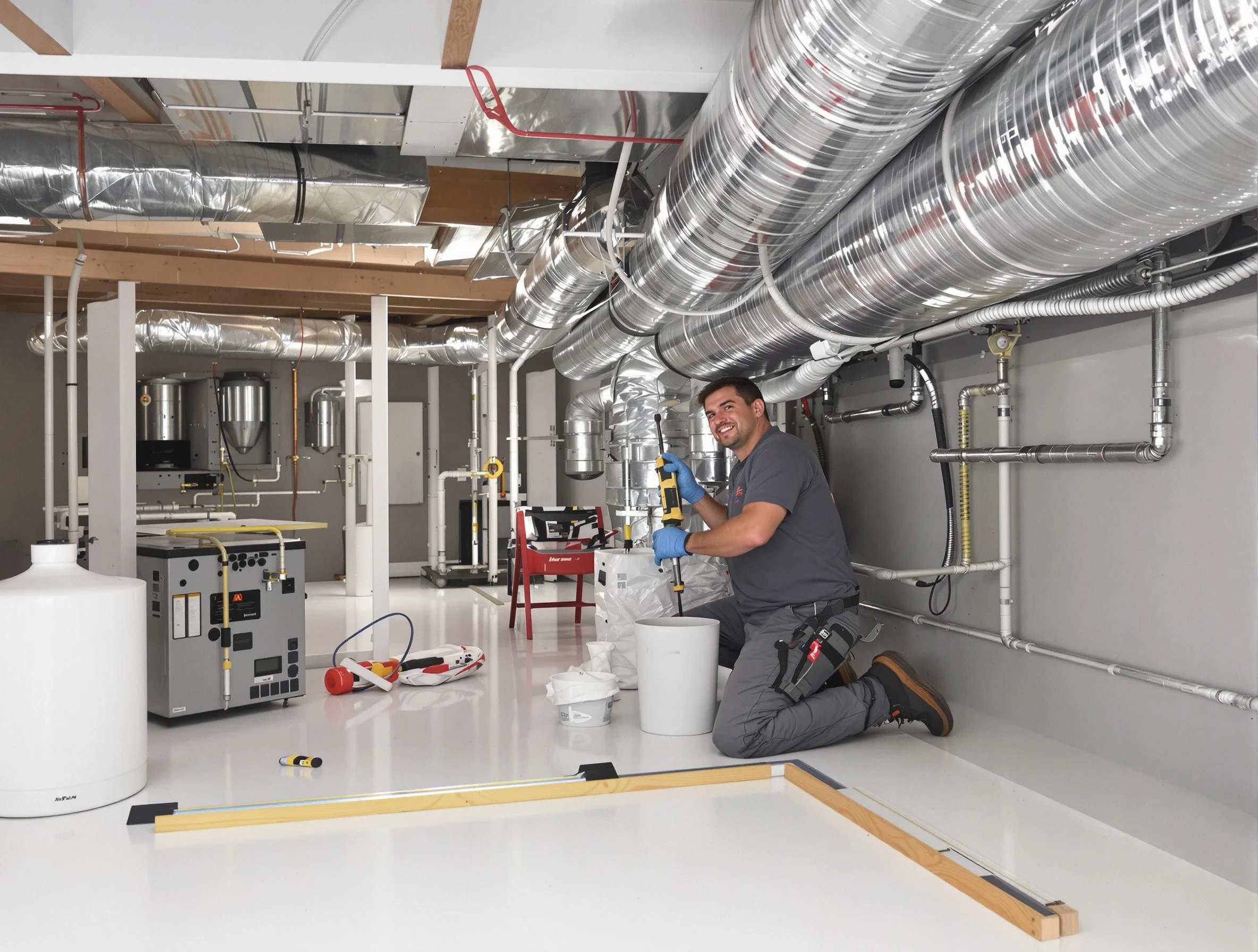 Professional duct sealing service by Enon Air Duct Cleaning in Enon