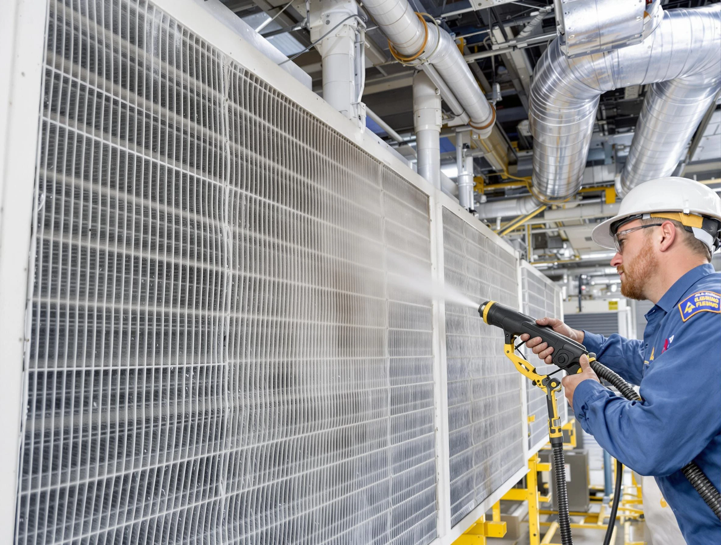 Professional commercial coil cleaning by Enon Air Duct Cleaning in Enon