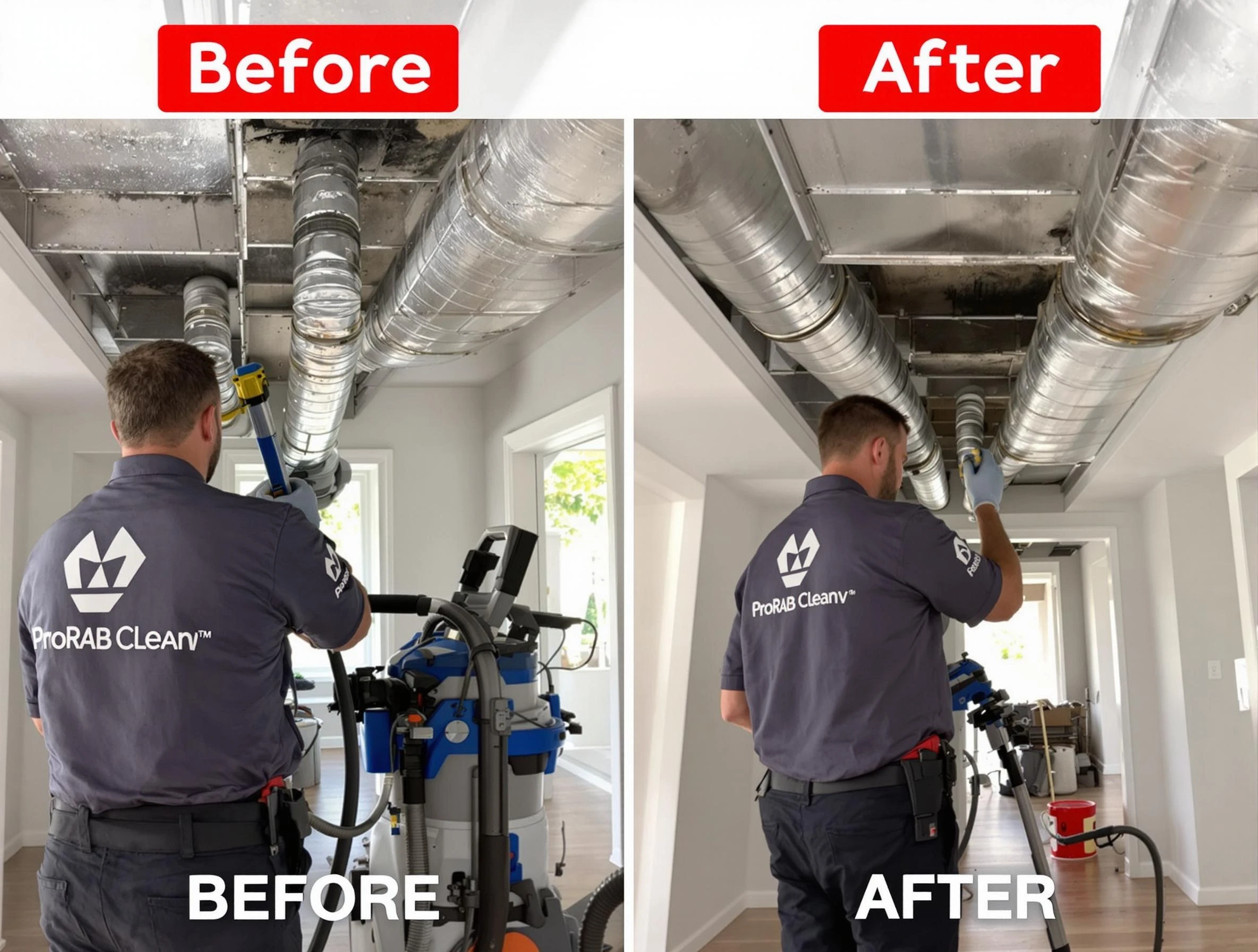 Enon Air Duct Cleaning expert performing thorough residential duct cleaning in a Enon home